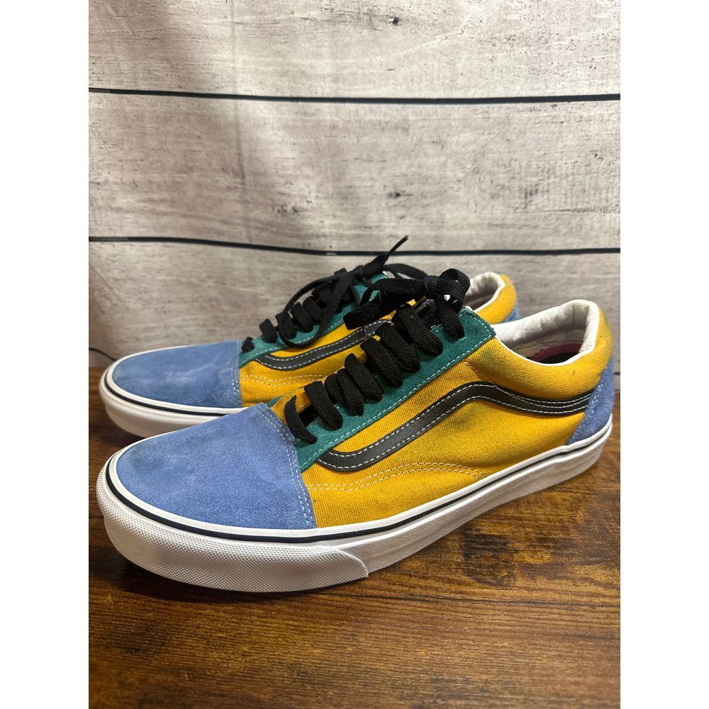 Vans Old Skool Sneakers in Yellow, Blue & Green